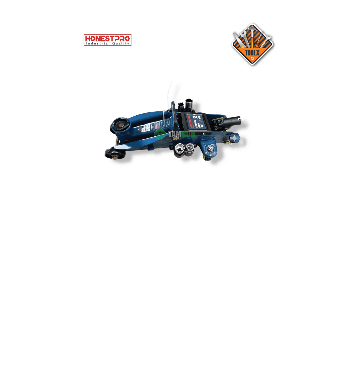 Cric hydraulique à chariot 2T 135-335mm Avec Jeu DE Douilles HONESTPRO YAS0870