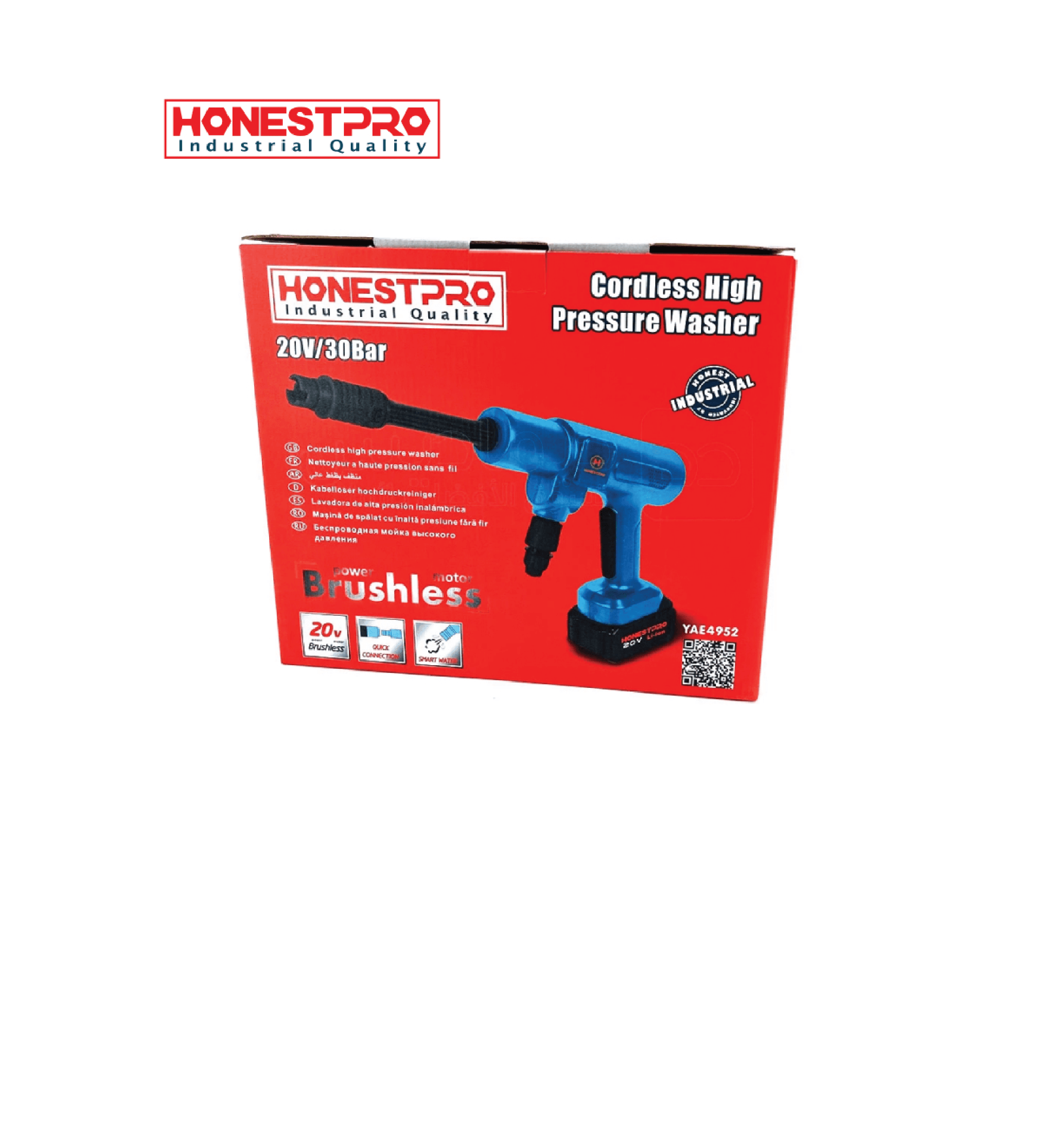 Nettoyeur haute puissance à batterie 20V 30bar HONESTPRO YAE4952