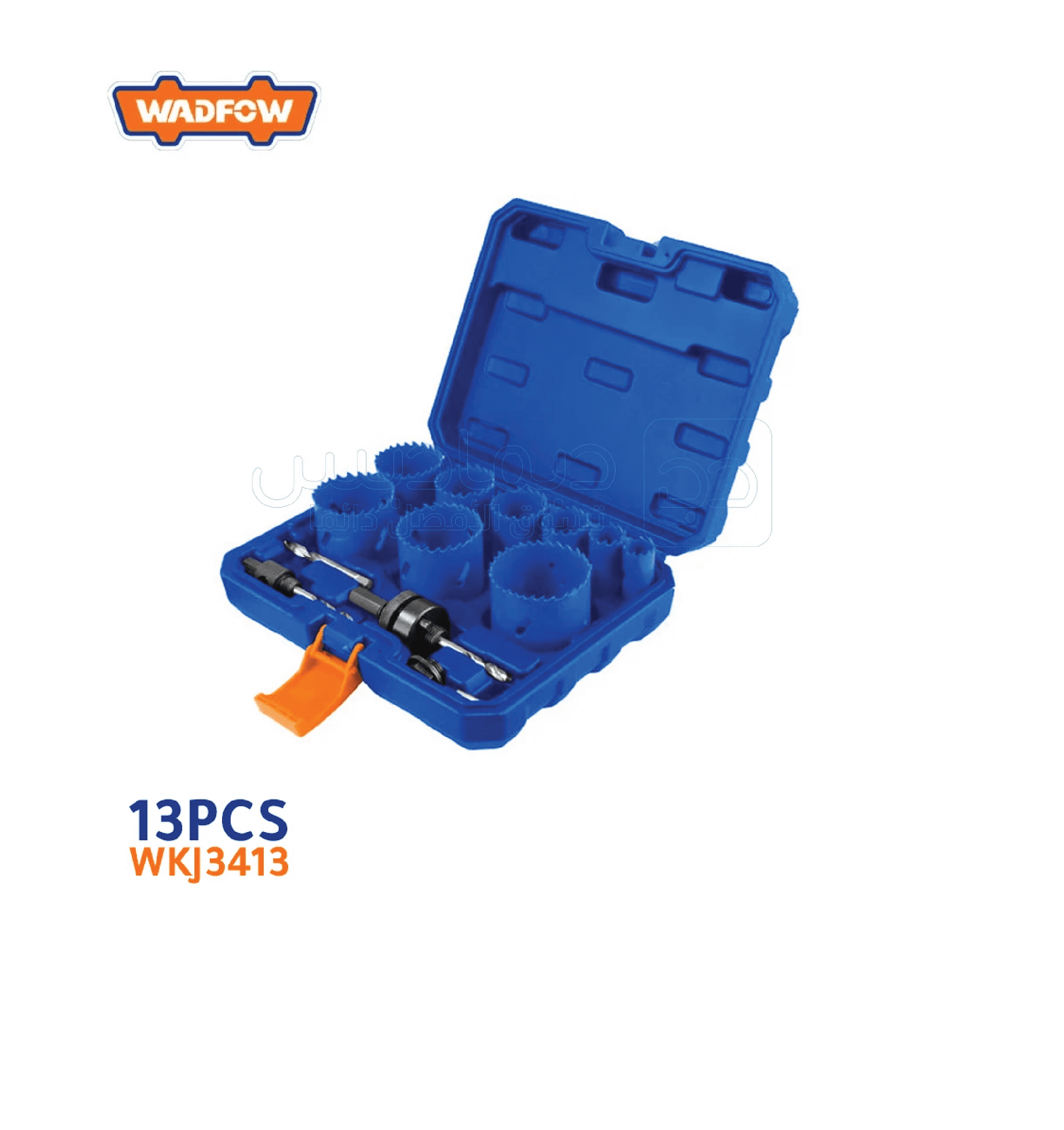 Kit de scies cloches bimétalliques 13 PCS avec mandrins hexagonaux et adaptateur dans une boîte en plastique WADFOW WKJ3492