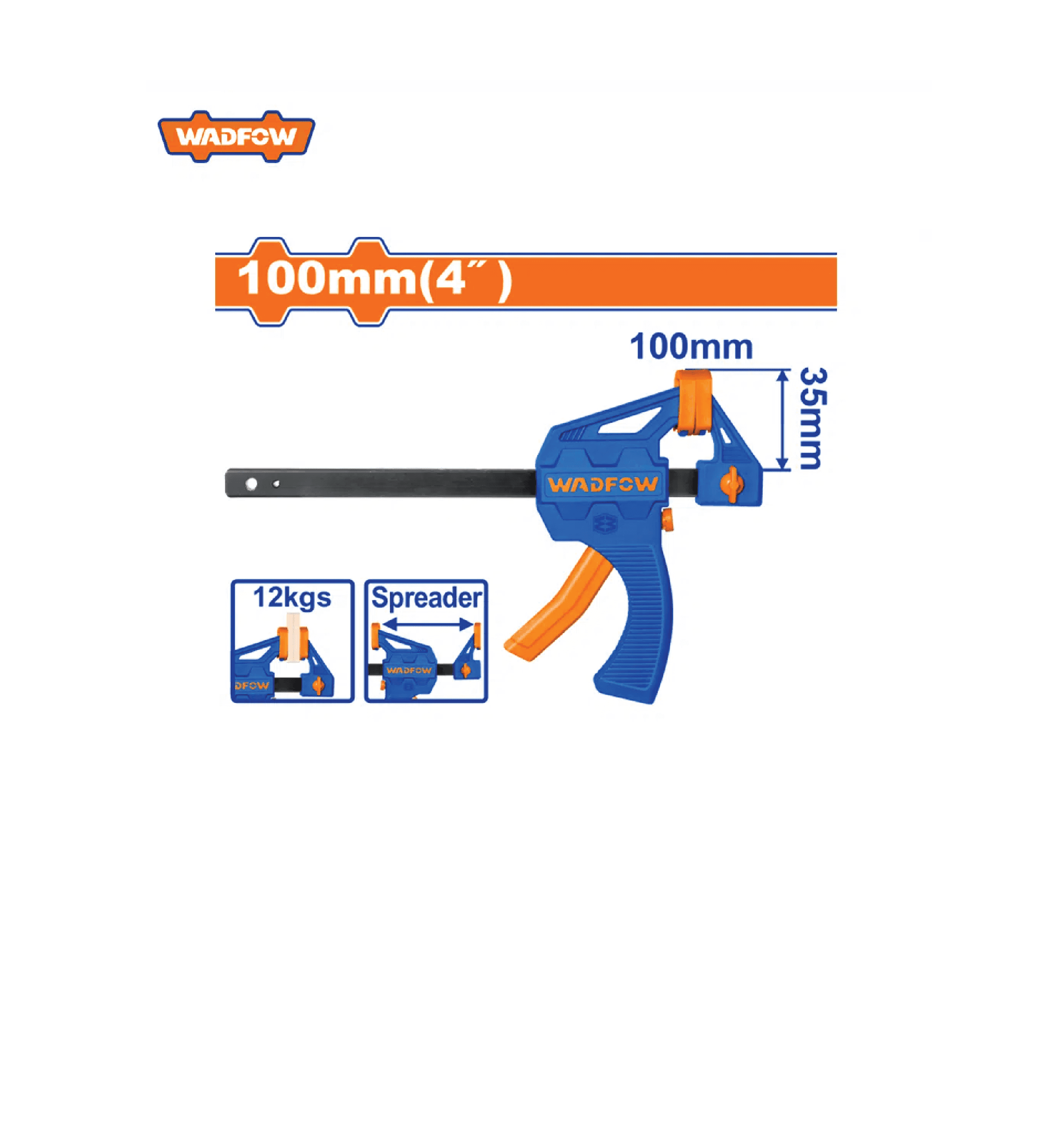Mini serre joint cliquet 4″ WADFOW WCP4374
