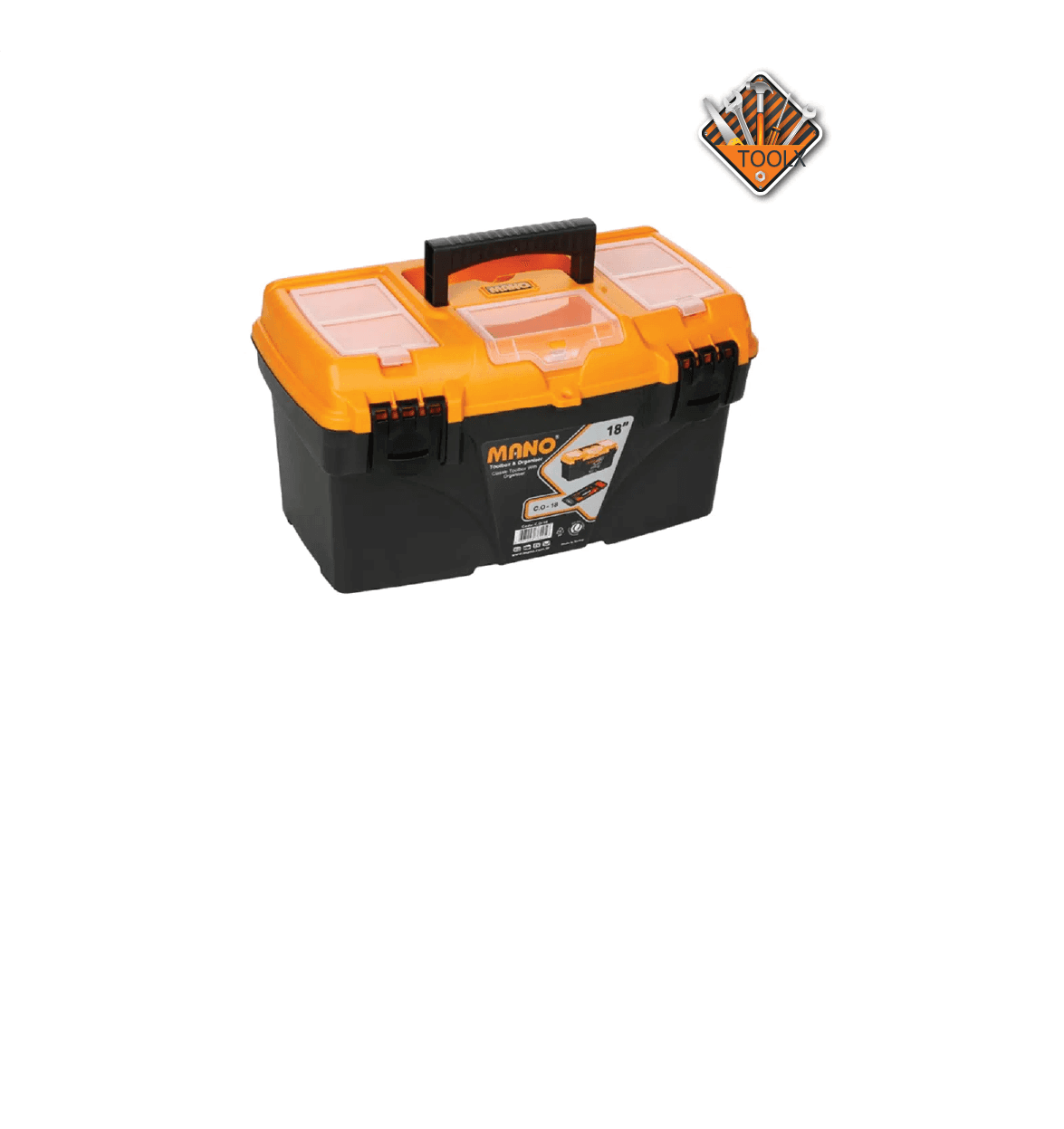 Caisse a outils plastique 18″ MANO CO-18