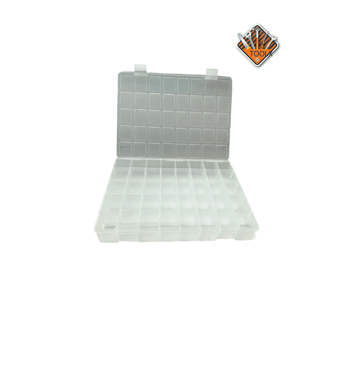 Boîte de rangement transparente à 36 compartiments amovibles pour bijoux