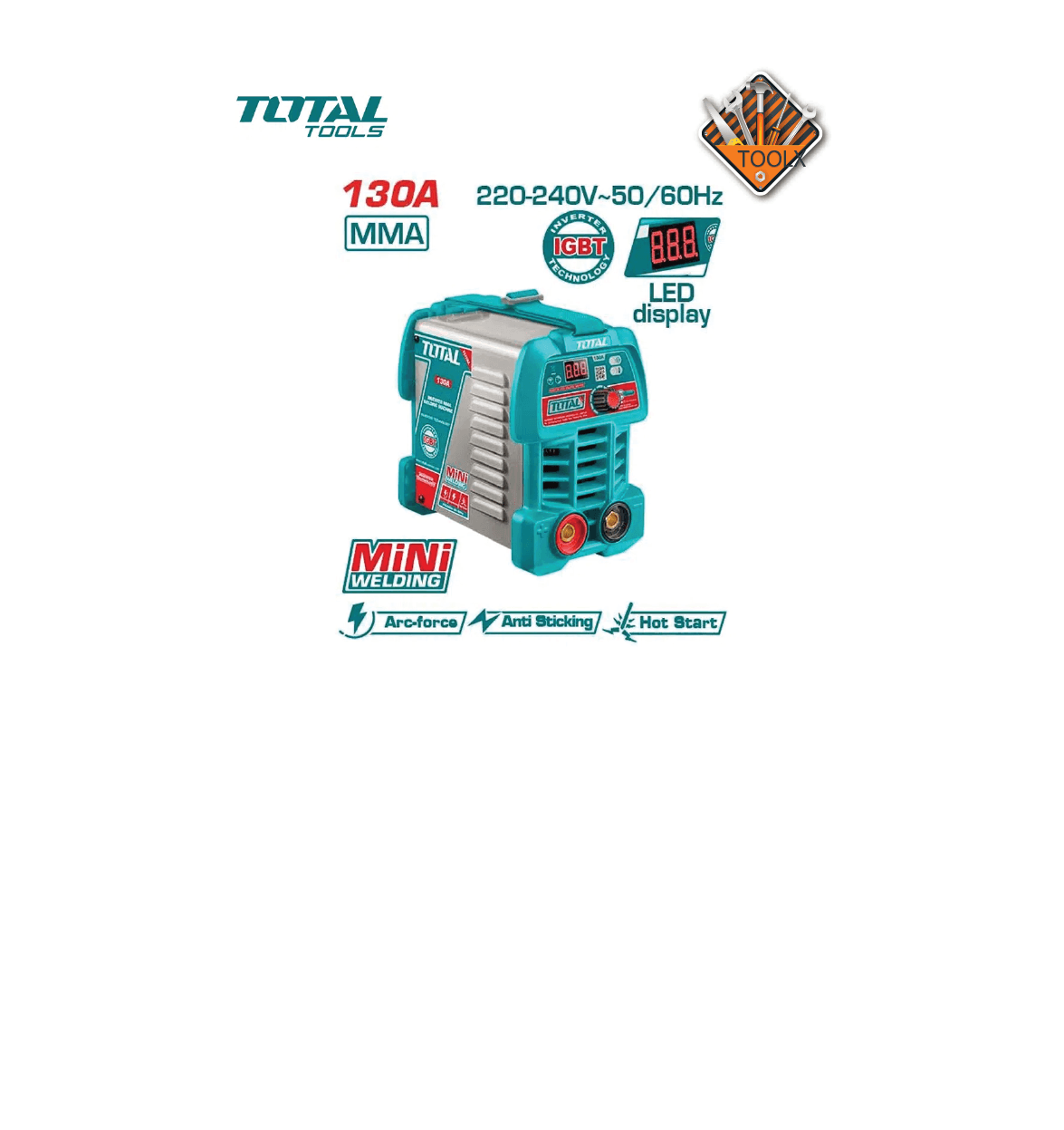 Mini Poste a souder Inverter MMA 130A TOTAL TW213049