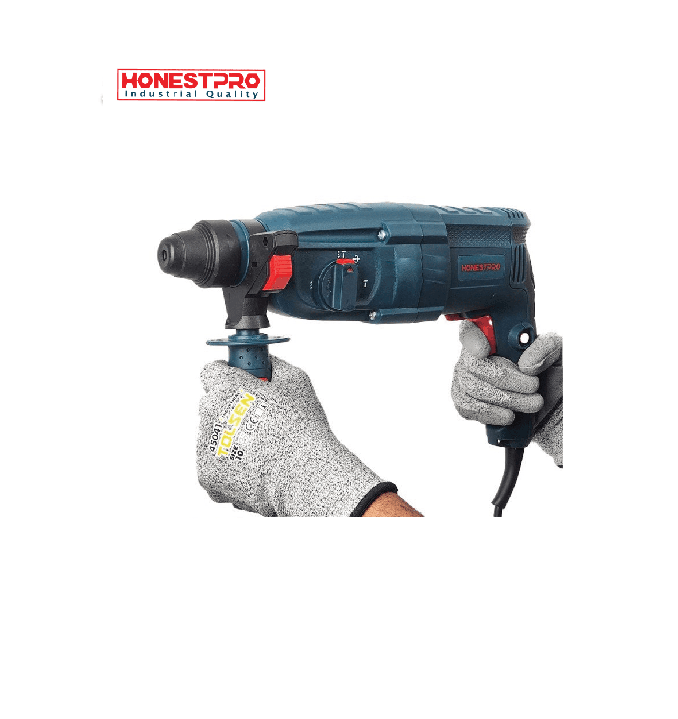 Marteau Perforateur 4 Fonctions Avec Variateur De vitesse Double Mandrin 800W HONESTPRO YAE2259