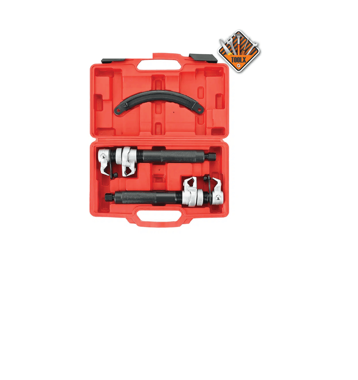 Coffret arrache et compresseur de ressort pour amortisseurs