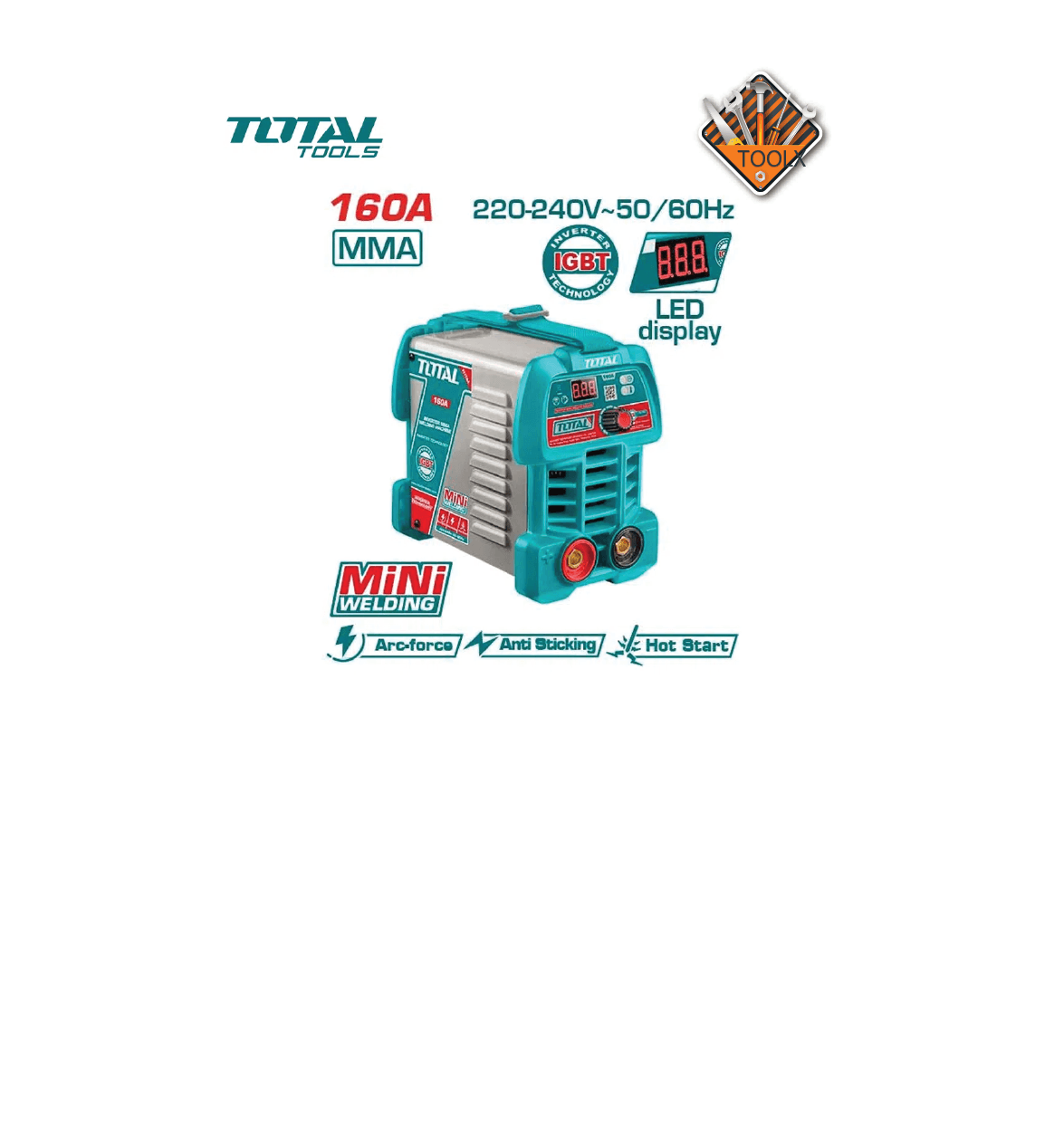 Mini Poste a souder Inverter 160A TOTAL TW216049