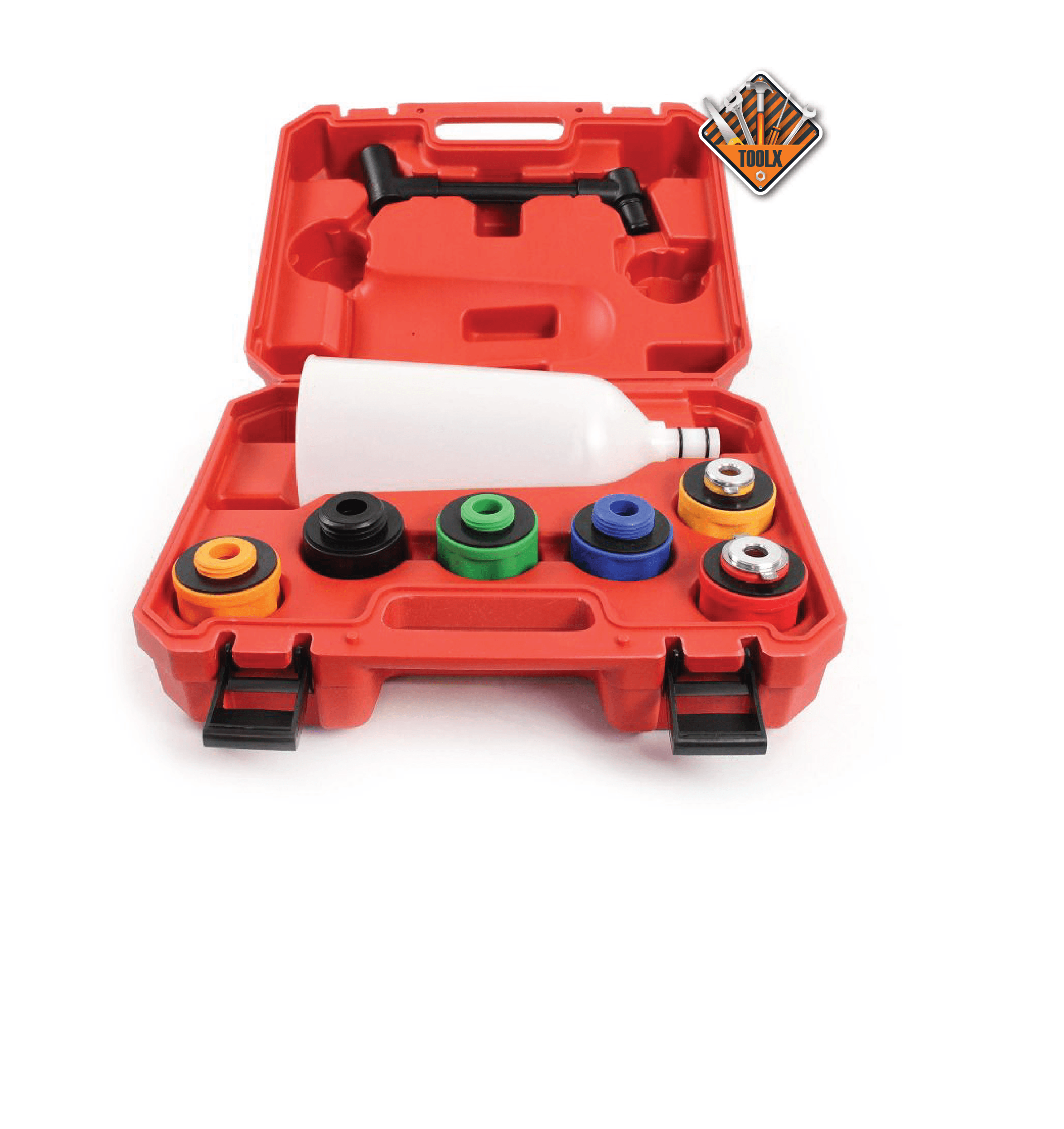 Filtre à huile de moteur avec 6 adaptateurs, entonnoir de remplissage d’huile, 8Pièces