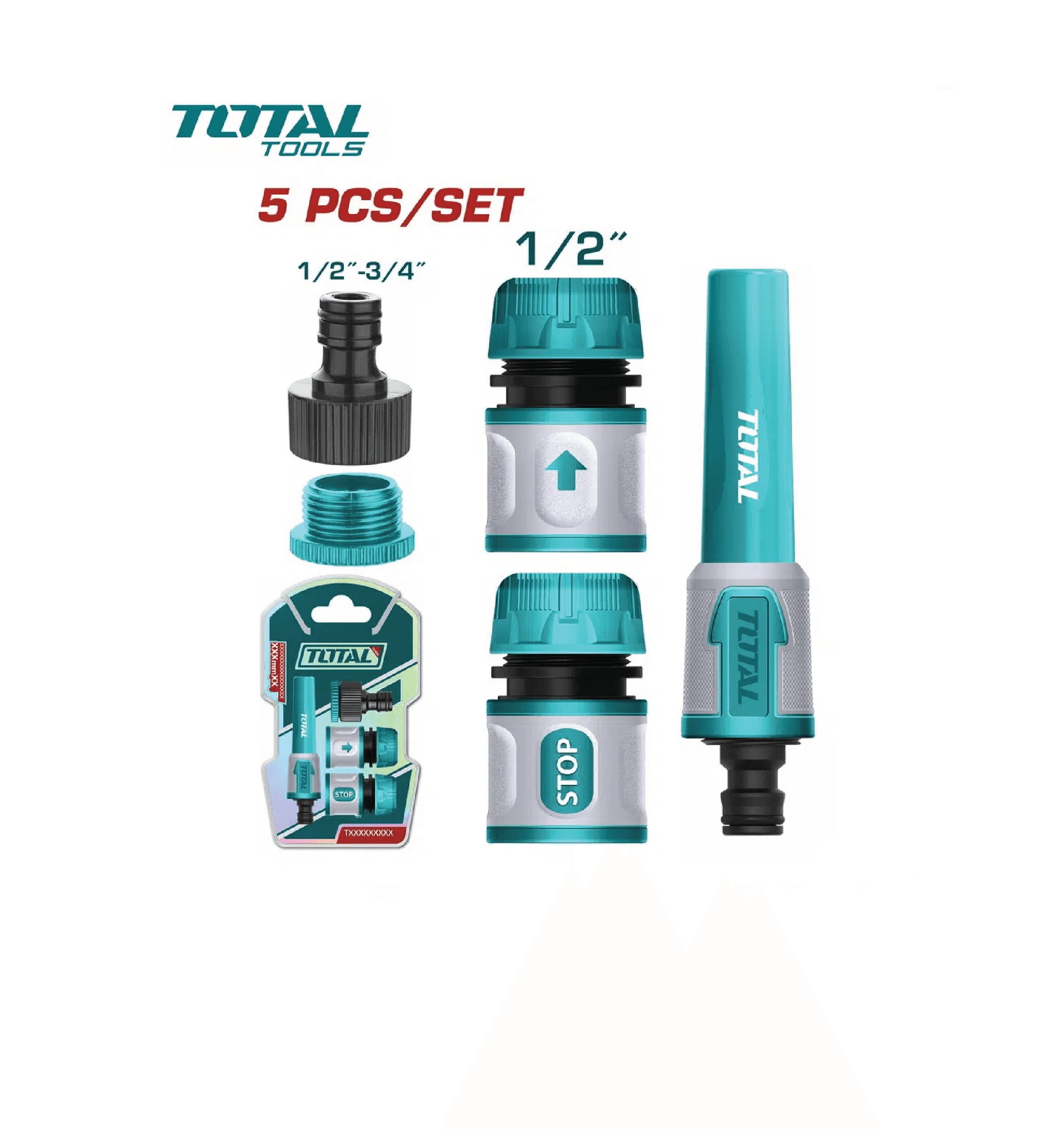 Ensemble de buse Avec adaptateur 5pièces TOTAL THHCS05122